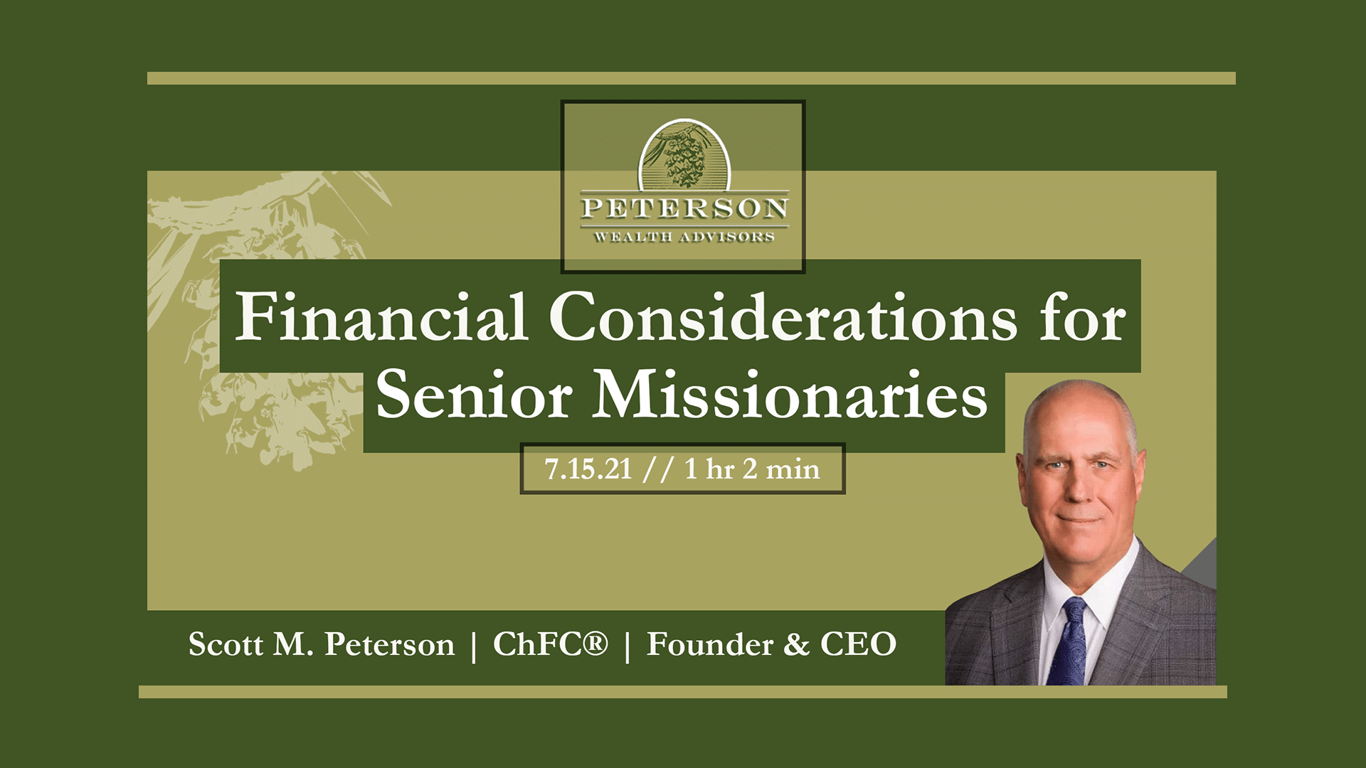 learn blog Financial Considerations for Senior Missionaries