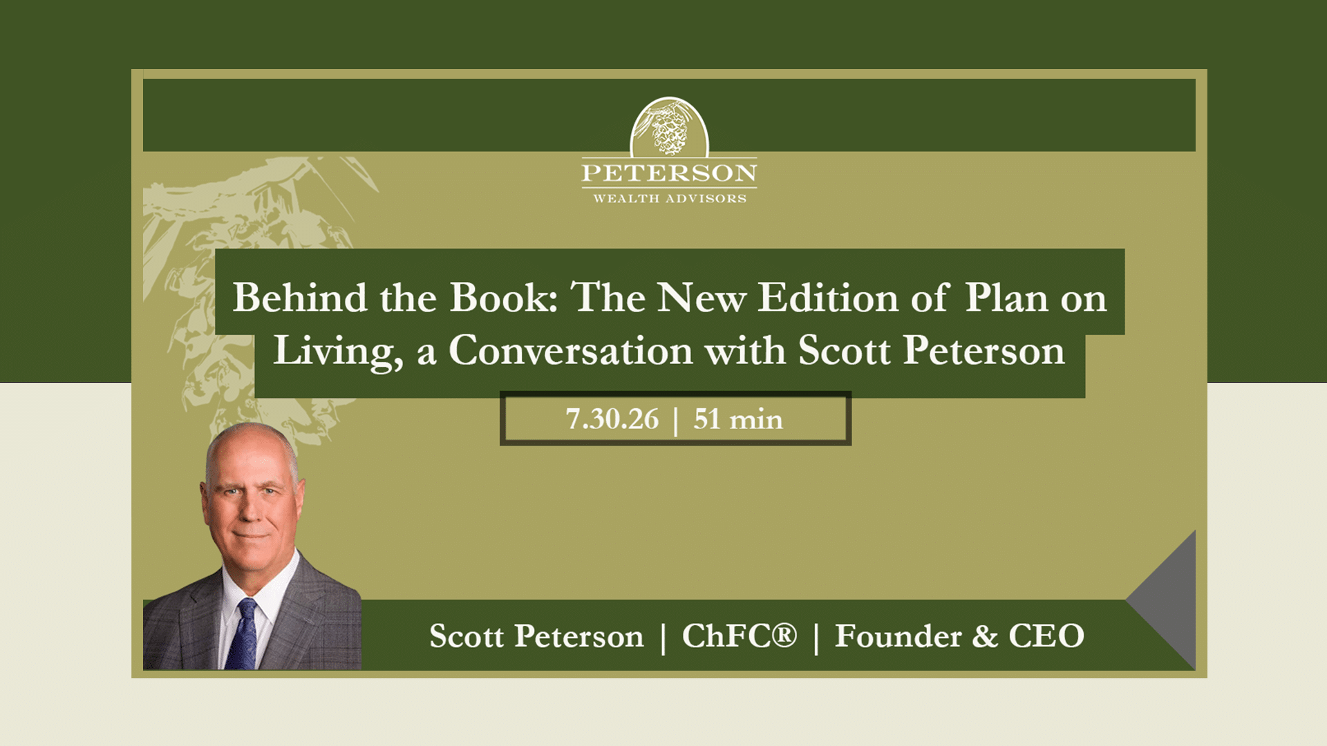 learn blog Behind the Book: The New Edition of Plan on Living, a Conversation with Scott Peterson