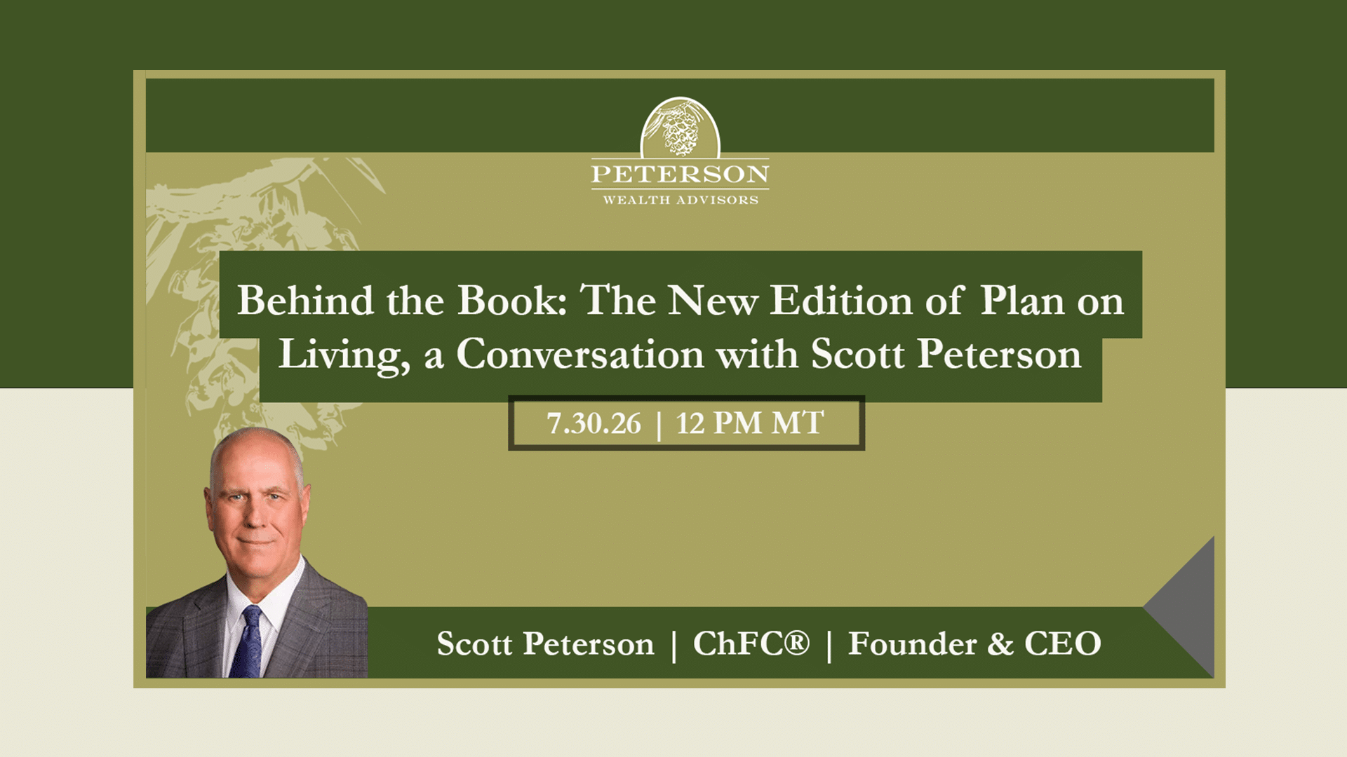 learn blog Behind the Book: The New Edition of Plan on Living, a Conversation with Scott Peterson